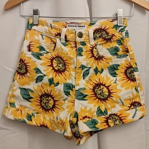 American Apparel sunflower high rise denim shorts - size 24/25